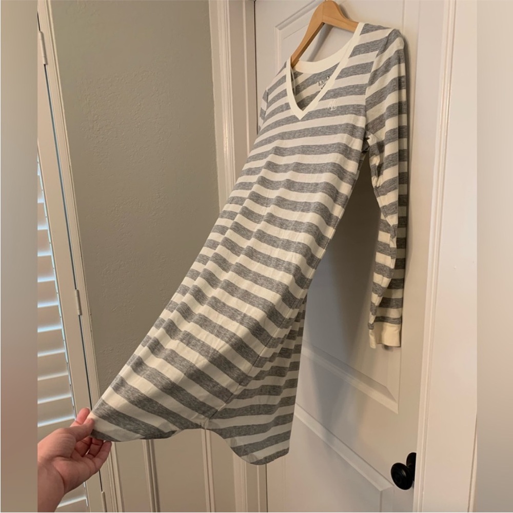 Lauren by Ralph Lauren Striped Cotton Blend Sleep Night Shirt T-shirt - Picture 8 of 10
